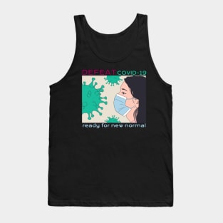 DEFEAT COVID-19: ready for new normal Tank Top